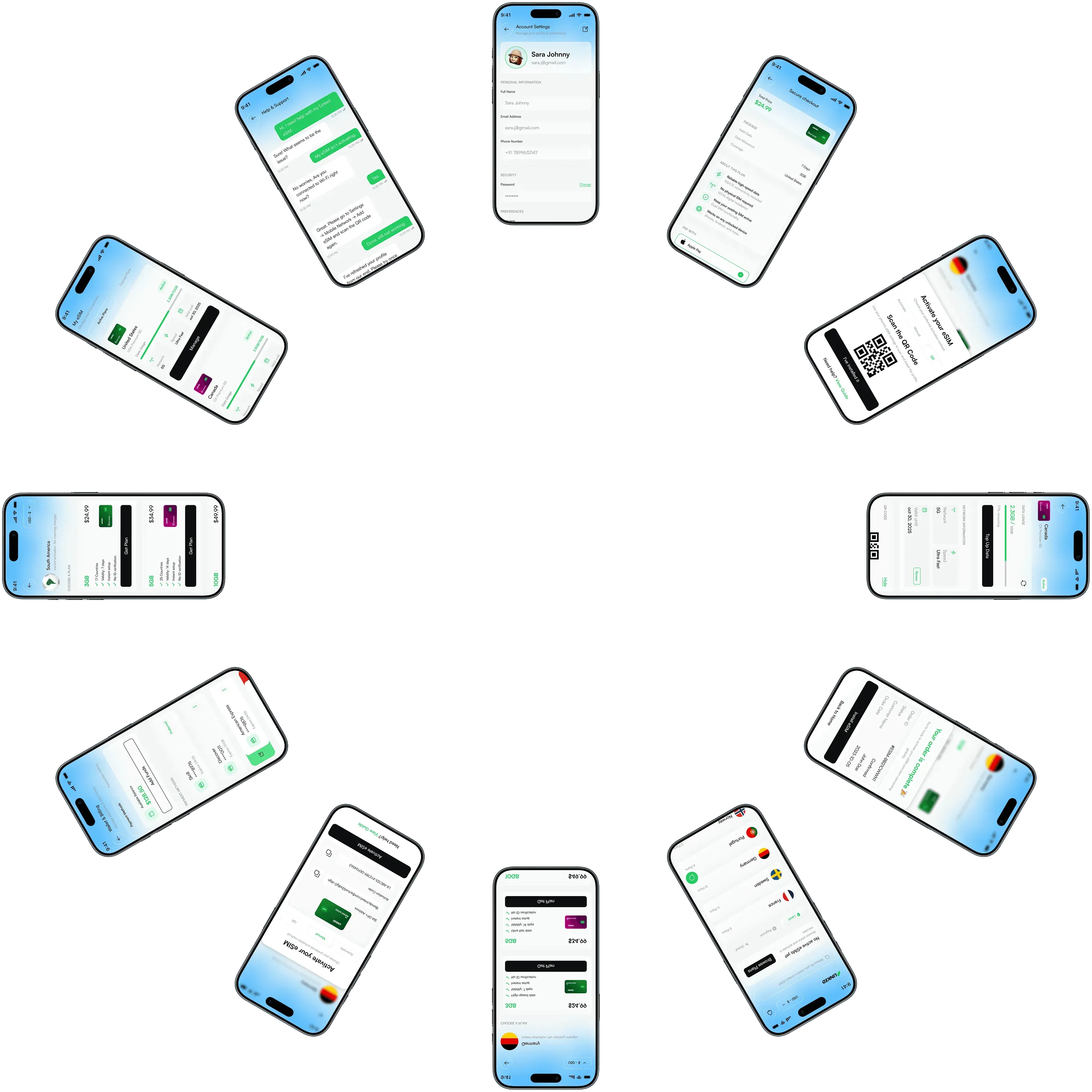Project screenshots carousel