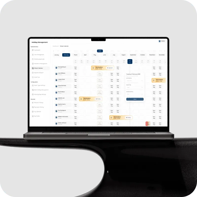 Senior Admin interface illustration