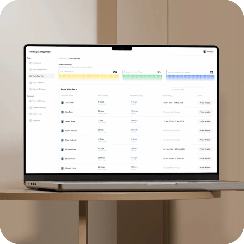 Manager interface illustration